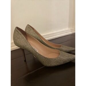 Jimmy Choo Gold Metallic Fabric Romy Pumps Size 39.5 US